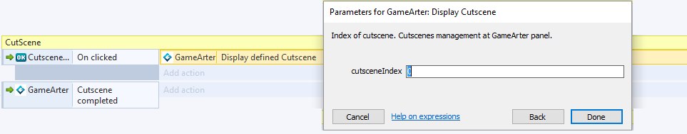 gamearter sdk for Construct - Cutscene
