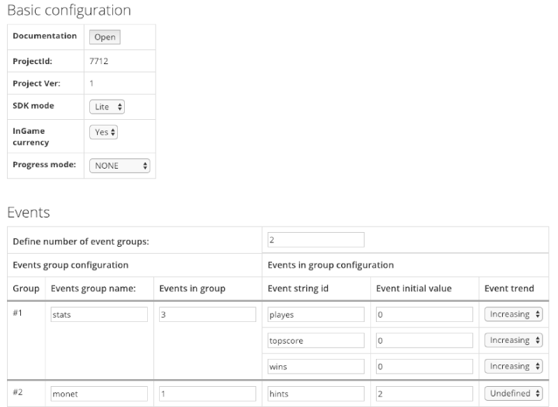 gamearter sdk for html5 - project configuration - lite mode